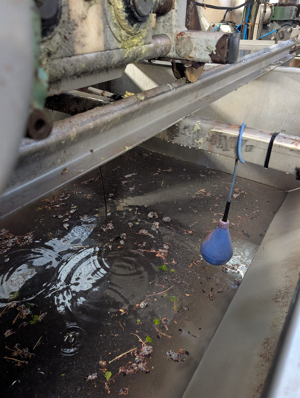 Bac de réception utilisé pour la pousse à l'eau